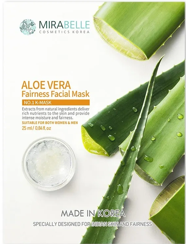 Mirabelle Korea Aloe Vera Facial Sheet Mask,1packet