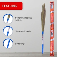 Monkey 555 Steel Handle Grass Broom-1pcs
