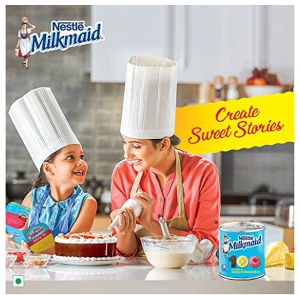 Nestle Milkmaid Condensed Milk,Sweetened, 380gm (Tin)