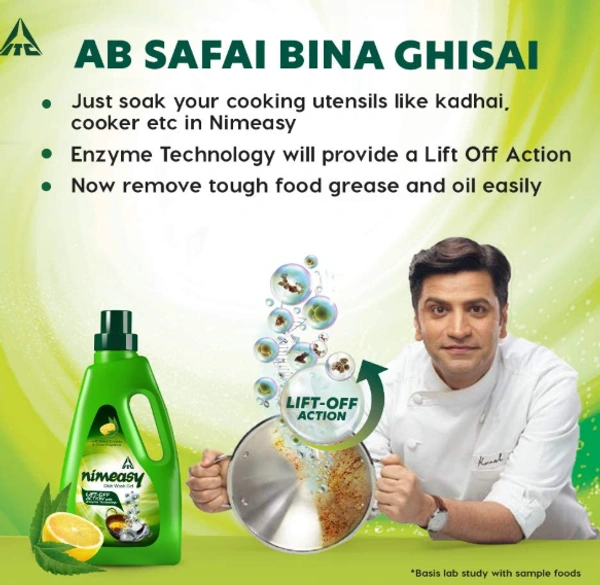 Nimeasy Dish Wash Gel, Neem Extracts & Citrus Fragrance - 250ml