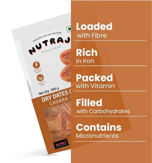 Nutraj Dry Dates (Yellow), 500gm