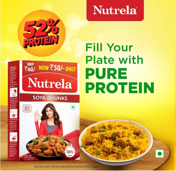 Nutrela Soya chunks, 100% Vegetarian  - 200gm
