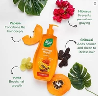 Nyle Naturals Damage Repair Shampoo, Papaya & Hibiscus-400ml