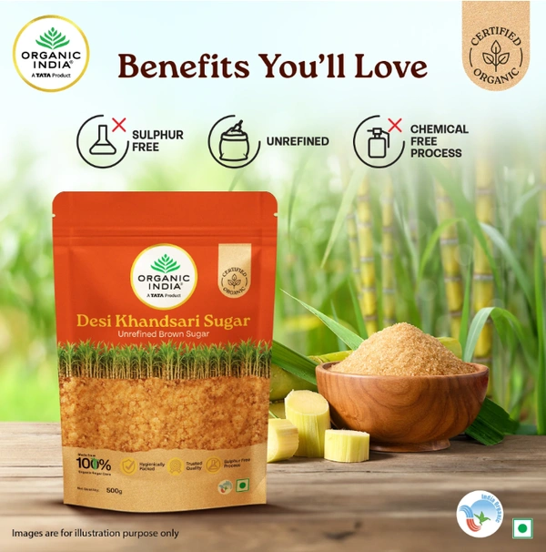 Organic India Certified Organic Unrefined Brown Sugar 