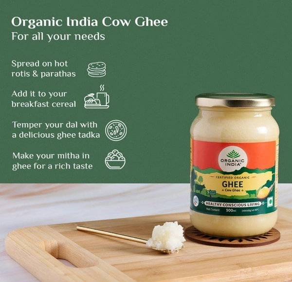 Organic India Ghee, Cow Ghee - 500ml