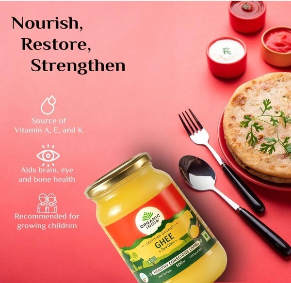Organic India Ghee, Cow Ghee - 500ml
