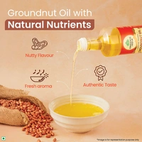Organic India Certified Organic Cold Pressed Cooking Oil Groundnut Oil / Peanut Oil - 1ltr