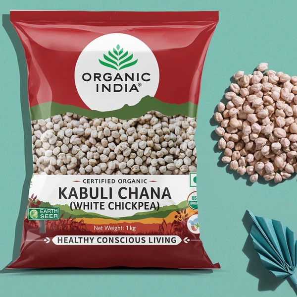 Organic India Certified Organic Kabuli Chana / White Chick Pea - 500gm