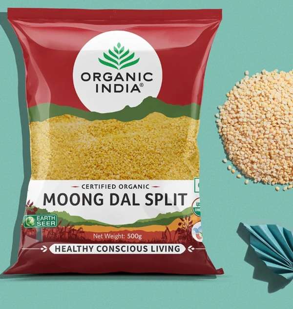 Organic India Certified Organic Moong Dal Split - 500gm