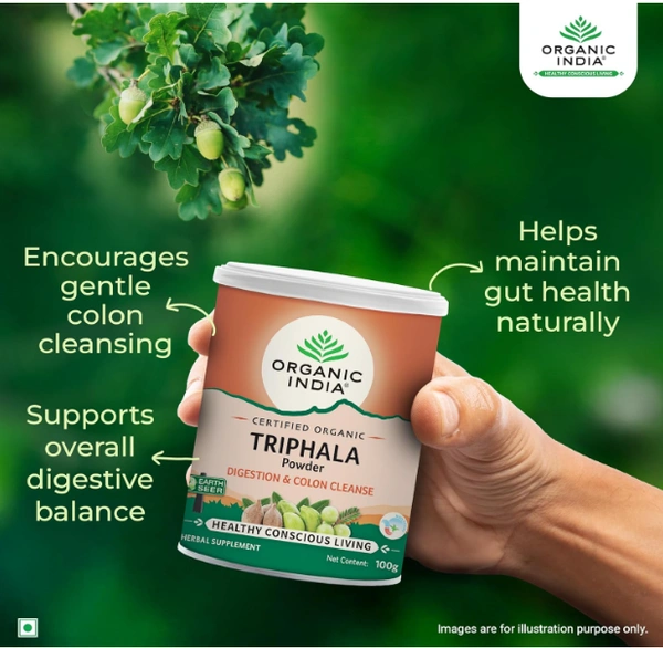 Organic India Triphala Powder, Digestion & Colon Cleanse - 100gm
