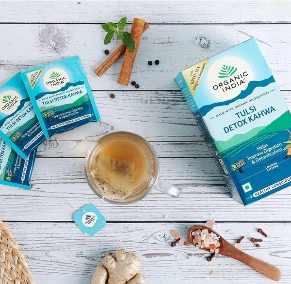 Organic India Tulsi Detox Kahwa Tea bags -25N bags