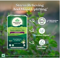 Organic India Tulsi Green Tea, Jasmine - 25 bags