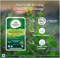 Organic India Tulsi Green Tea, Honey Lemon - 25bags