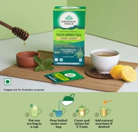 Organic India Tulsi Green Tea, Honey Lemon - 25bags