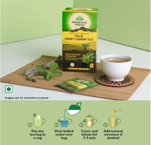 Organic India Tulsi Sweet Lemon Tea - 25bags