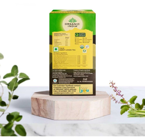 Organic India Tulsi Sweet Lemon Tea - 25bags