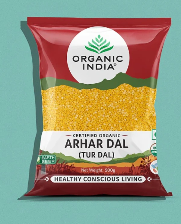 Organic India Certified Organic Toor Dal / Arhar Dal - 500gm