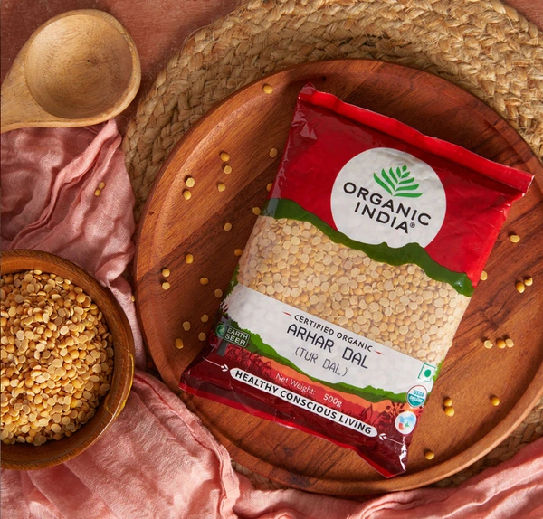 Organic India Certified Organic Toor Dal / Arhar Dal - 500gm