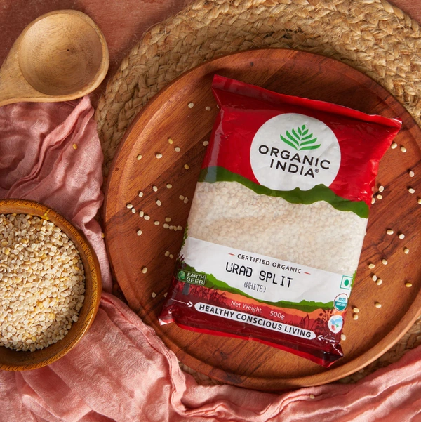 Organic India Certified Organic Urad Split(White) - 500gm