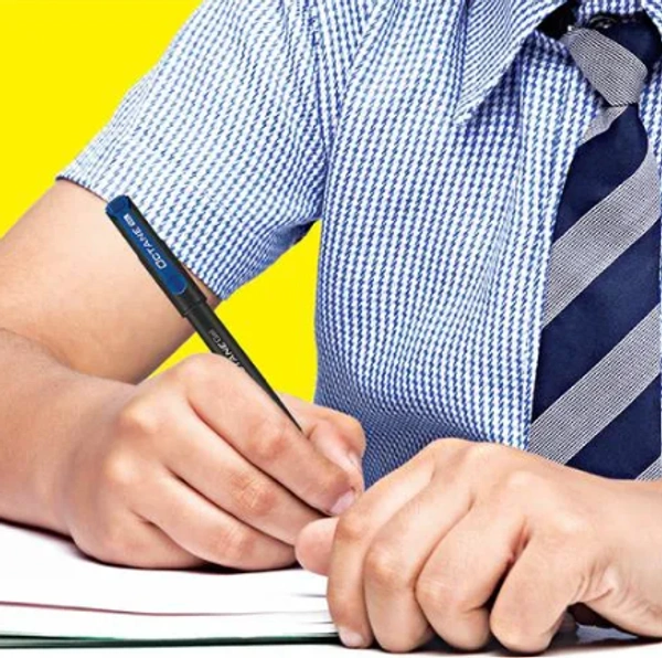 Classmate Octane Gel Pen,Blue,Smudge-Proof Writing-5pcs(10/- each)