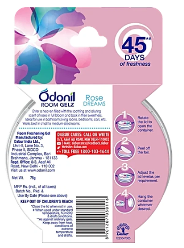 Odonil Room Gelz, Rose Dreams | 3x Fragrance - 75gm