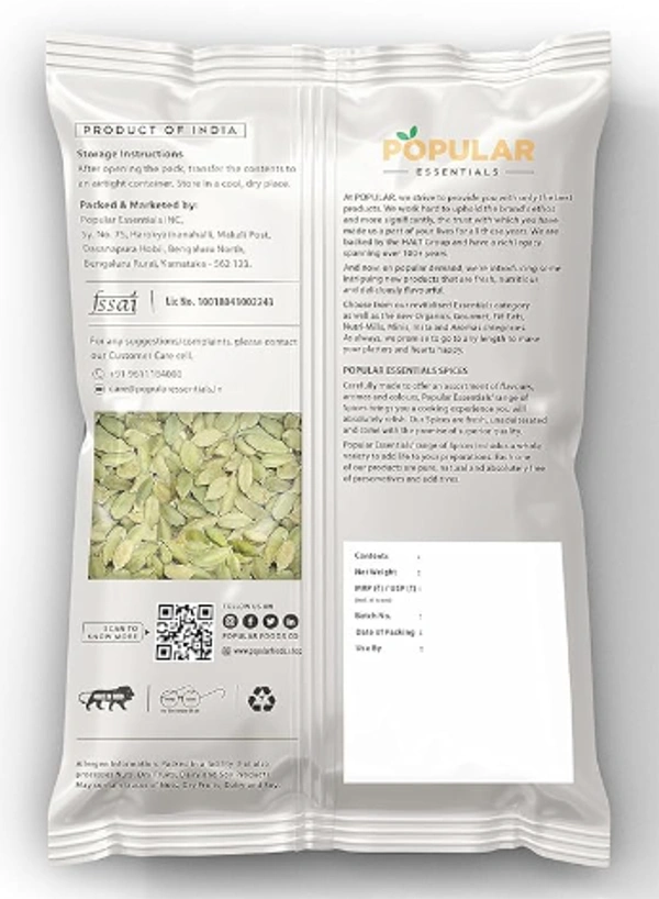 Popular Essentials Green Cardamom / Elaichi-25gm