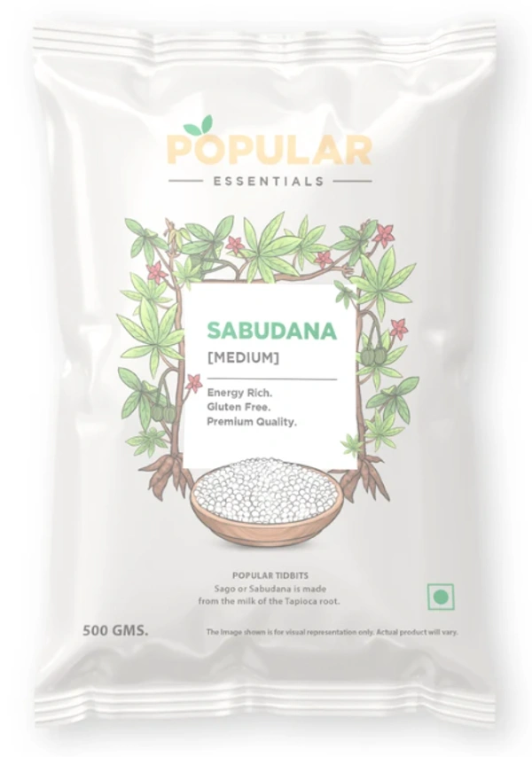 Popular Essentials Sabudana / Sagoo Medium-500gm