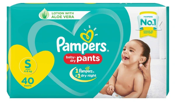 Pampers Diapers Pants - Small(4-8kg) - 40Pants