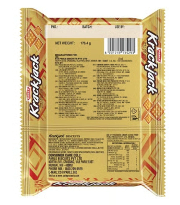 Parle Krack Jack Biscuits, Sweet & Salty Crackers - 69gm