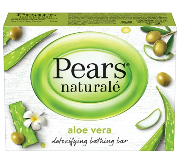 Pears Natural Detoxifying Bathing Bar, Aloe Vera - 100gm
