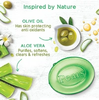 Pears Natural Detoxifying Bathing Bar, Aloe Vera - 100gm