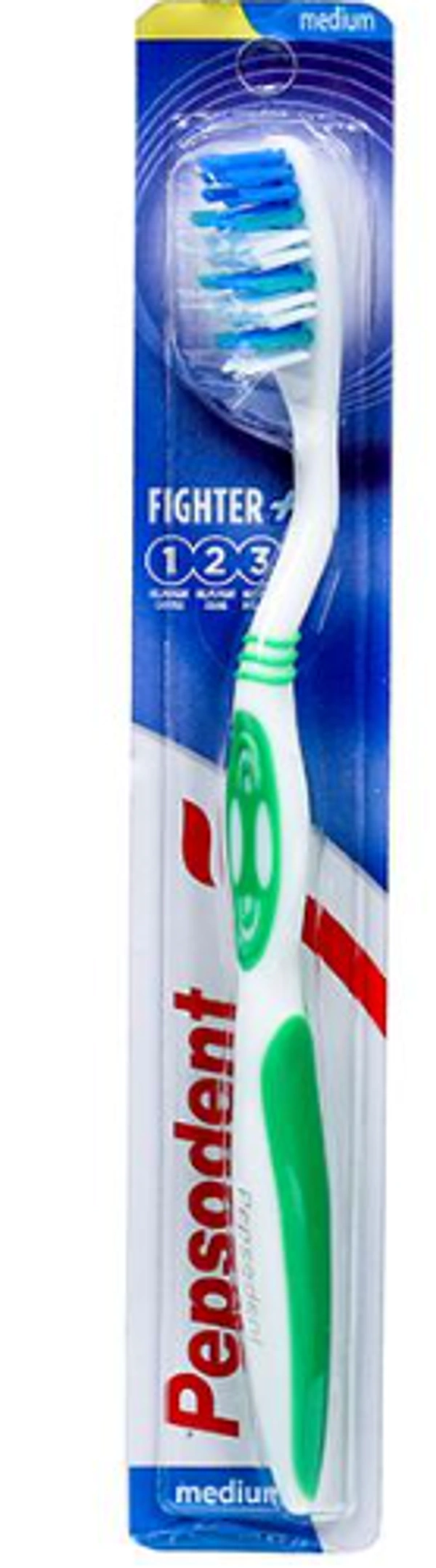 Pepsodent Toothbrush 6 in 1 Protection-Fighter+, Medium - 1pc