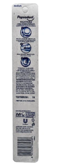 Pepsodent Toothbrush 6 in 1 Protection-Fighter+, Medium - 1pc