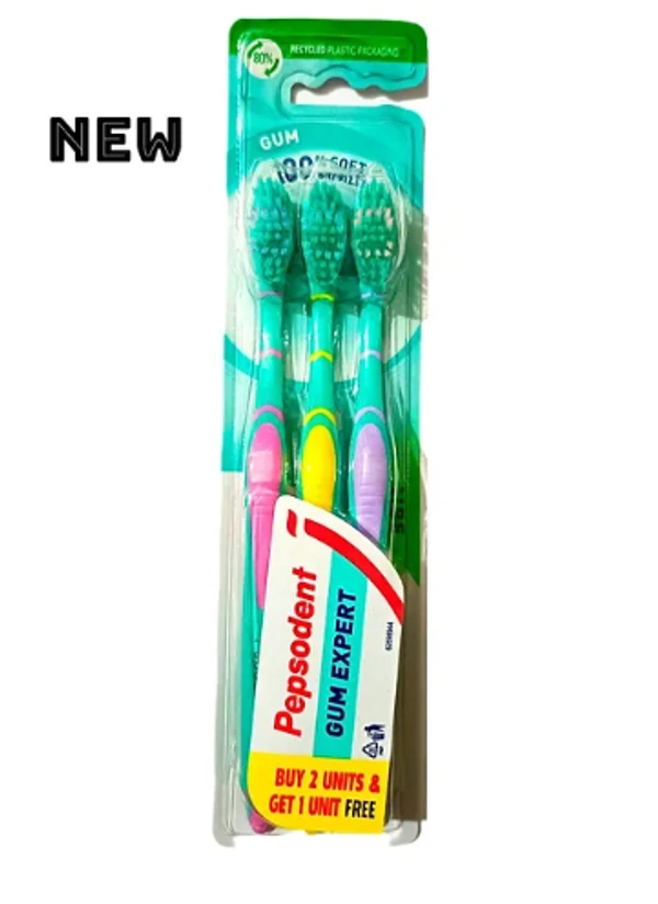 Pepsodent Toothbrush Gum Expert Buy 2 Get 1 Free-Soft