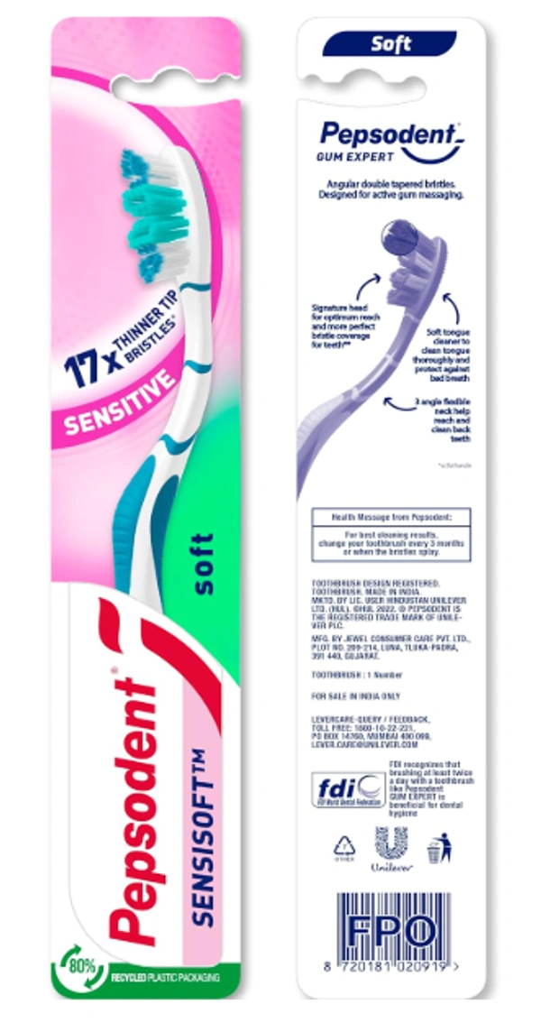 Pepsodent Sensisoft Toothbrush , Soft - 1pc