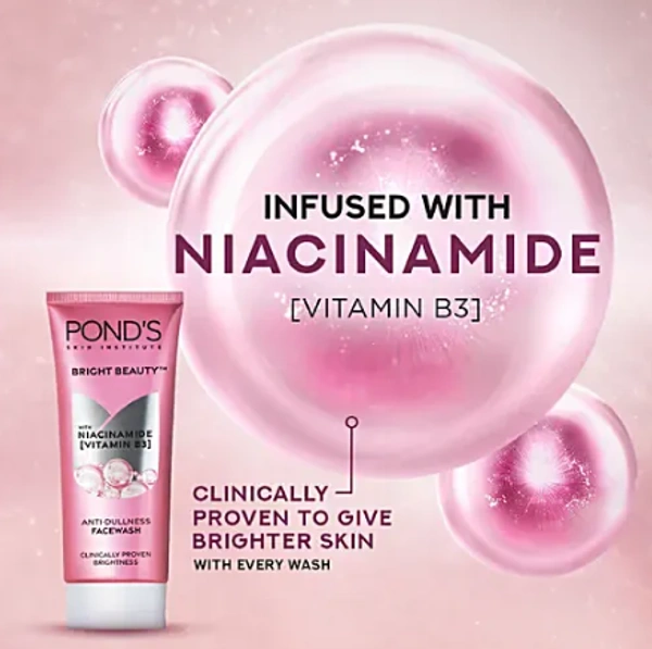Ponds Skin Institute Bright Beauty, Anti Dullness Facewash-100gm