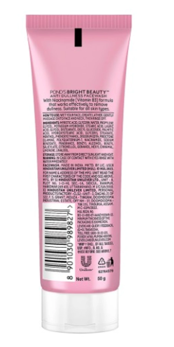 Ponds Skin Institute Bright Beauty, Anti Dullness Facewash-50gm