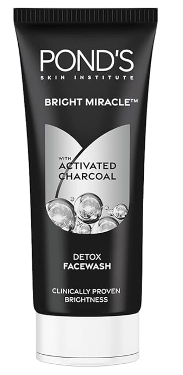 Ponds Bright Miracle with Activated Charcoal Detox Facewash - 50gm