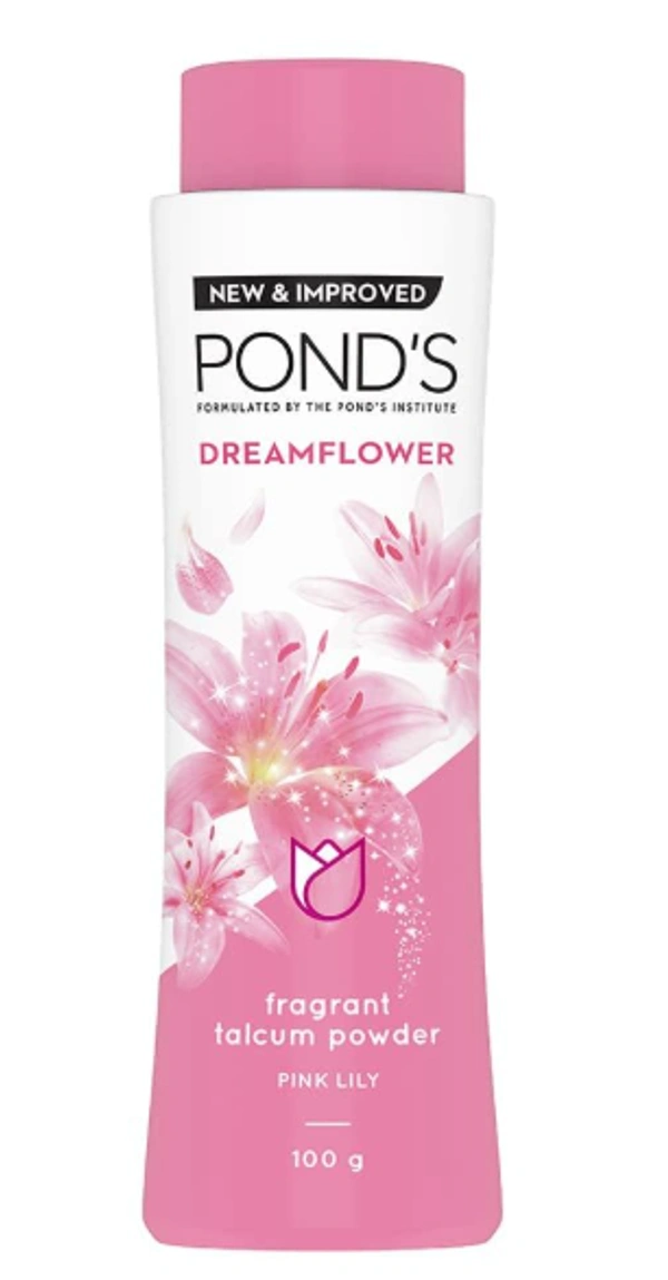 Ponds Dream Flower Fragrant Talcum Powder, Pink Lily-100gm