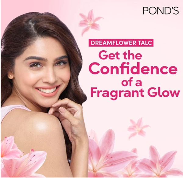 Ponds Dream Flower Fragrant Talcum Powder, Pink Lily-100gm