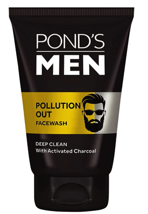 Ponds Men Pollution Out Facewash, Deep Clean with Activated Charcoal - 50gm