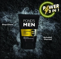 Ponds Men Pollution Out Facewash, Deep Clean with Activated Charcoal - 50gm