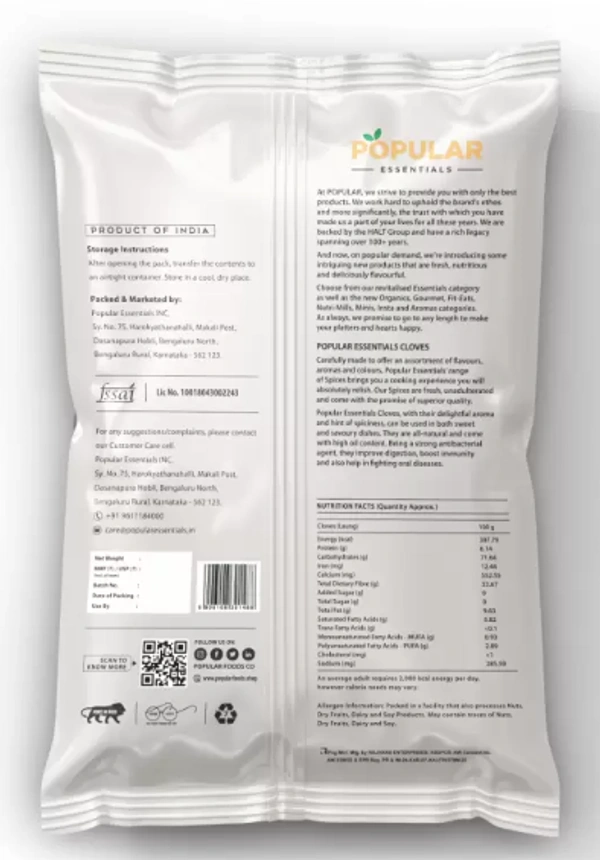 Popular Essentials Cloves/Laung-50gm
