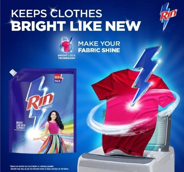 Rin Matic Liquid Detergent refill pouch, Top Load-2ltr