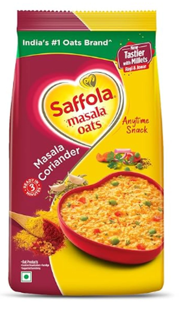 Saffola Masala Oats Masala Coriander, anytime Snack-500gm