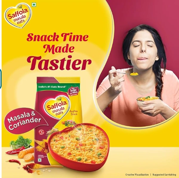 Saffola Masala Oats Masala Coriander, anytime Snack-500gm