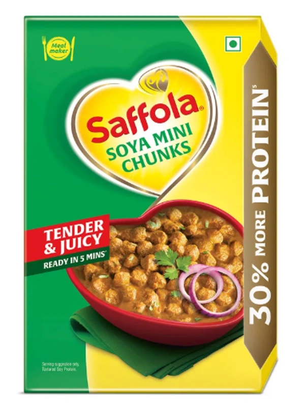 Saffola Soya Mini Chunks, Free Catch Sabzi Masala 12gm - 200gm