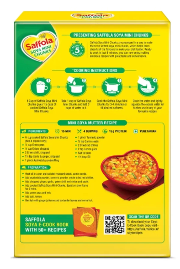 Saffola Soya Mini Chunks, Free Catch Sabzi Masala 12gm - 200gm