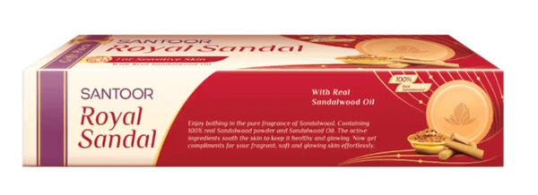 Santoor Royal Sandal with Real Sandalwood Oil-450gm