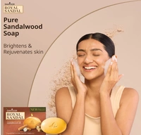 Santoor Royal Sandal Soap enriched with 100% Sandalwood Oil - 75gm